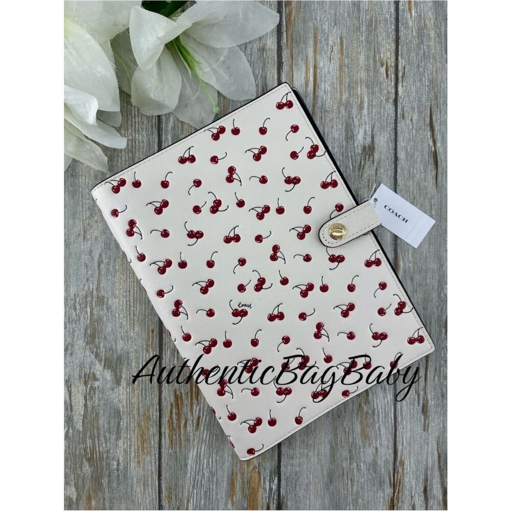Coach Notebook With Cherry Print
